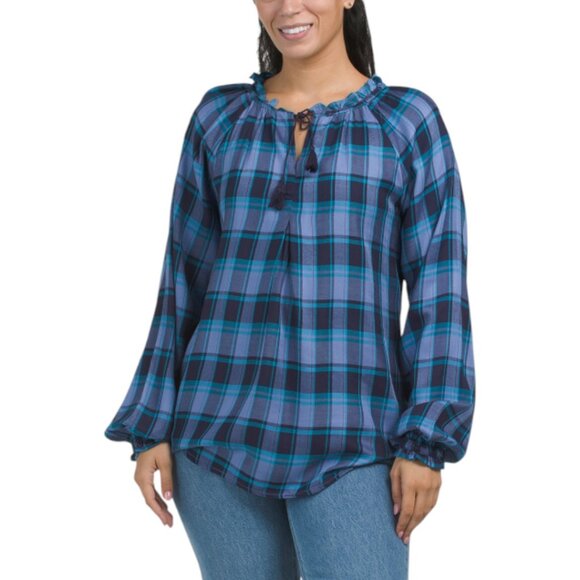 ERIKA Long Sleeve Plaid Shirt - Picture 1 of 3